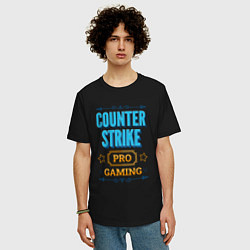 Футболка оверсайз мужская Игра Counter Strike PRO Gaming, цвет: черный — фото 2