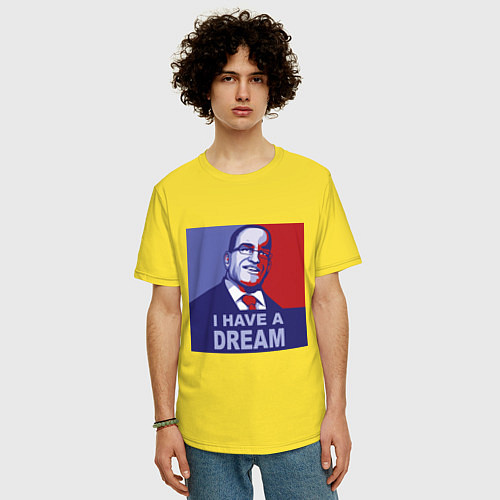 Мужская футболка оверсайз Сенатор - У меня есть мечта / Желтый – фото 3