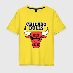 Футболка оверсайз мужская Chicago Bulls, цвет: желтый