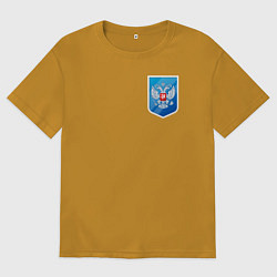 Мужская футболка оверсайз Синий герб России