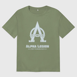 Мужская футболка оверсайз Альфа легион винтаж лого