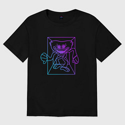 Футболка оверсайз мужская Poppy Playtime neon, цвет: черный
