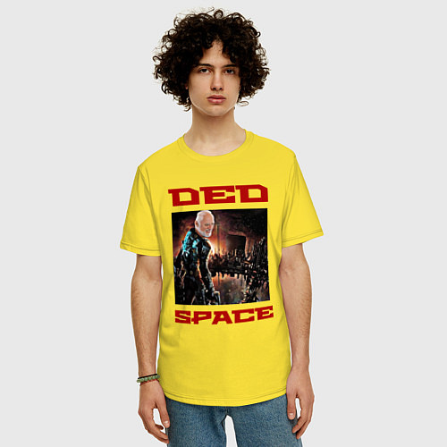 Мужская футболка оверсайз DED SPACE / Желтый – фото 3