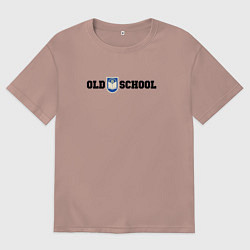 Мужская футболка оверсайз Old school, шеврон старой школы