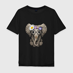 Мужская футболка оверсайз Мир - Слон
