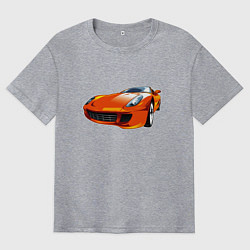 Футболка оверсайз мужская Прокачу с ветерком, цвет: меланж