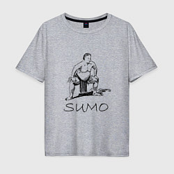 Мужская футболка оверсайз Сумо минимализм