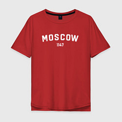 Футболка оверсайз мужская MOSCOW 1147, цвет: красный