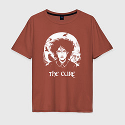 Футболка оверсайз мужская The Cure арт Роберт Смит, цвет: кирпичный