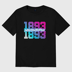 Футболка оверсайз мужская Новосибирск Retrowave, цвет: черный
