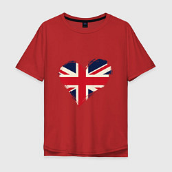Мужская футболка оверсайз Сердце - Британия