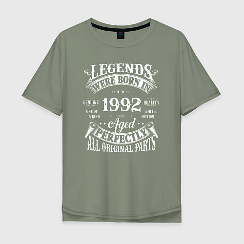Мужская футболка оверсайз Легенды рождаются в 1992 / Авокадо – фото 1
