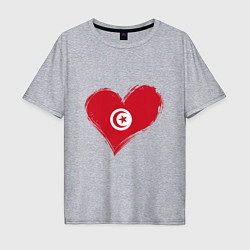 Мужская футболка оверсайз Сердце - Тунис