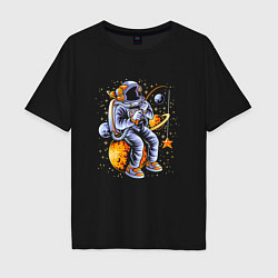 Мужская футболка оверсайз Космическая рыбалка