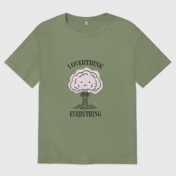 Мужская футболка оверсайз I Overthink Everything