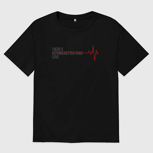 Мужская футболка оверсайз Любви Нет / Черный – фото 1