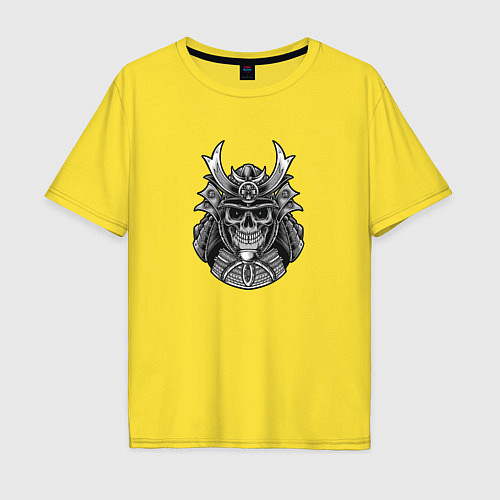 Мужская футболка оверсайз Восставший самурай / Желтый – фото 1