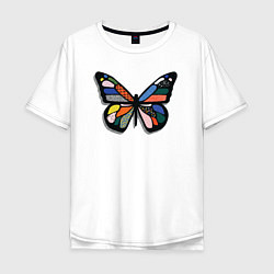 Мужская футболка оверсайз Графичная бабочка