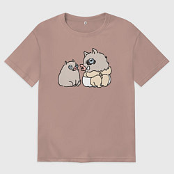 Мужская футболка оверсайз Малыш иноске