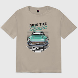 Футболка оверсайз мужская Ride the classic, цвет: миндальный