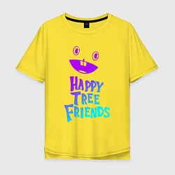 Футболка оверсайз мужская Happy Three Friends - NEON, цвет: желтый