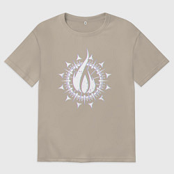 Мужская футболка оверсайз In flames - logo neon