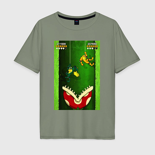 Мужская футболка оверсайз Zitz & Pimple go down / Авокадо – фото 1