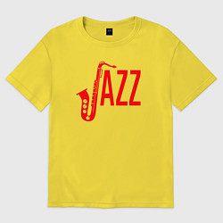 Футболка оверсайз мужская Jazz - труба, цвет: желтый