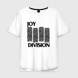 Футболка оверсайз мужская Joy Division - rock, цвет: белый
