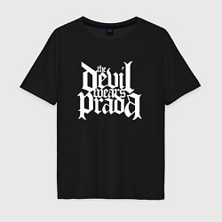 Футболка оверсайз мужская The Devil wears prada logo art, цвет: черный