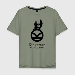 Мужская футболка оверсайз Kingsman Секретная служба - logo