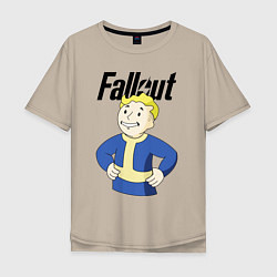 Футболка оверсайз мужская Fallout blondie boy, цвет: миндальный