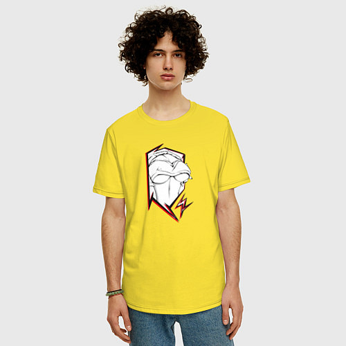 Мужская футболка оверсайз Boobs / Желтый – фото 3
