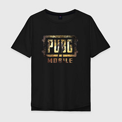 Мужская футболка оверсайз PUBG Mobile - gold theme