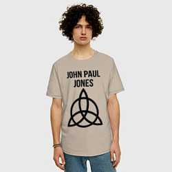 Футболка оверсайз мужская John Paul Jones - Led Zeppelin - legend, цвет: миндальный — фото 2