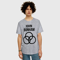 Футболка оверсайз мужская John Bonham - Led Zeppelin - legend, цвет: меланж — фото 2
