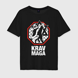 Мужская футболка оверсайз Krav-maga octagon - ring