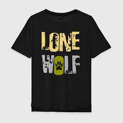 Мужская футболка оверсайз Lone Wolf - одинокий волк