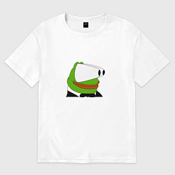 Футболка оверсайз мужская Booba Pepe, цвет: белый