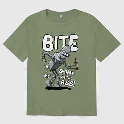 Мужская футболка оверсайз Bender - Bite my ass