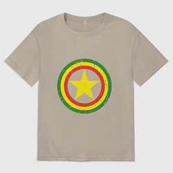 Футболка оверсайз мужская Jamaica Star, цвет: миндальный