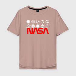Мужская футболка оверсайз Nasa кометы