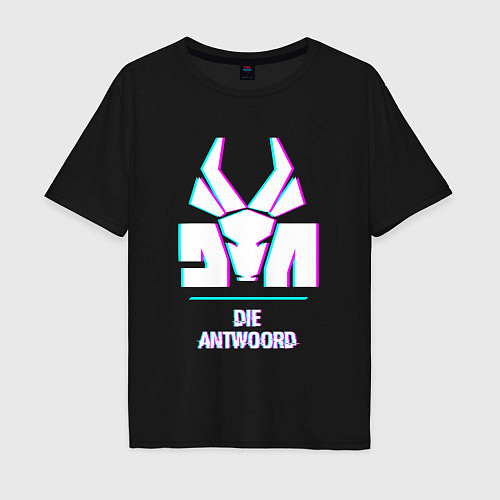 Мужская футболка оверсайз Die Antwoord glitch rock / Черный – фото 1