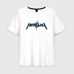 Мужская футболка оверсайз Metallica коллаж логотипов