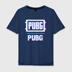 Мужская футболка оверсайз PUBG в стиле glitch и баги графики