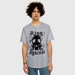 Футболка оверсайз мужская Rise Against rock, цвет: меланж — фото 2