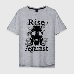 Футболка оверсайз мужская Rise Against rock, цвет: меланж