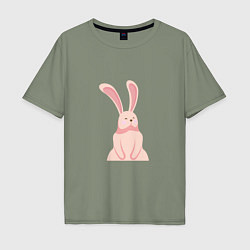 Мужская футболка оверсайз Pink Bunny