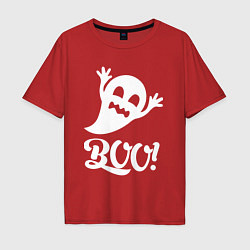 Мужская футболка оверсайз Забавный призрак - BOO! Halloween