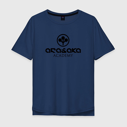 Мужская футболка оверсайз Cyberpunk - Arasaka Academy / Тёмно-синий – фото 1